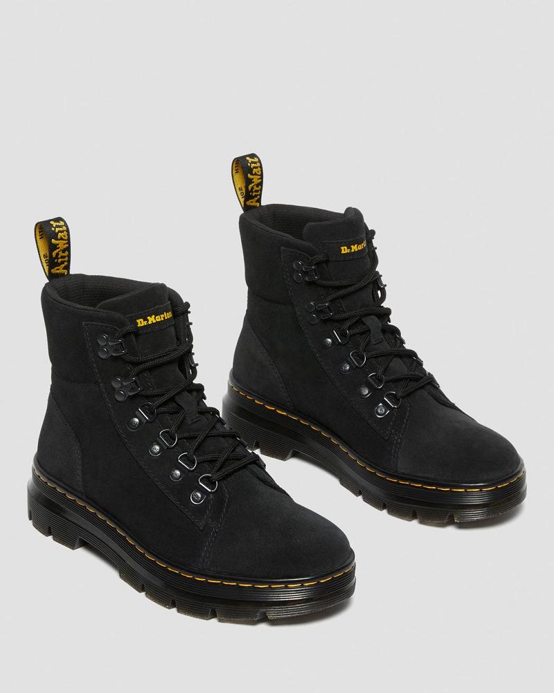 Dr Martens Combs Women Ruskind Ankelstøvler Dame Sort | DK 54AHK